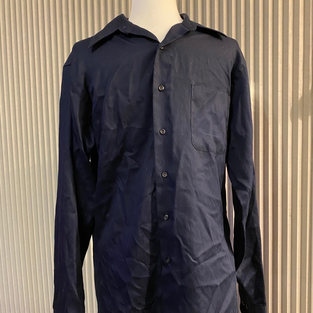 💙Geoffrey Beene Navy Button Down